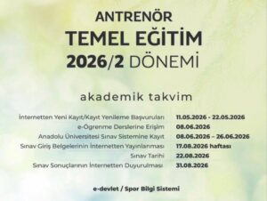 ANTRENÖRLÜK TEMEL EĞİTİM E-KAMPÜS DERS SİSTEMİ