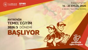 2026’nın Üçüncü Antrenör Temel Eğitim Programı başvuruları bugün başlıyor!